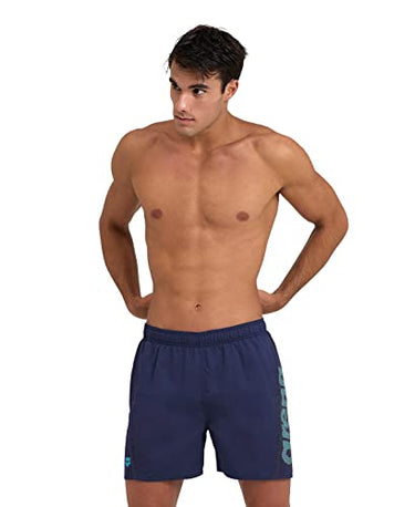 Arena Fundamentals Logo R Men's Beach and Pool Boxer Shorts, Men's Swim Shorts Made of Soft, Recycled and Quick-Drying Material, Beach Boxer Shorts with Mesh Inner Briefs on Sale